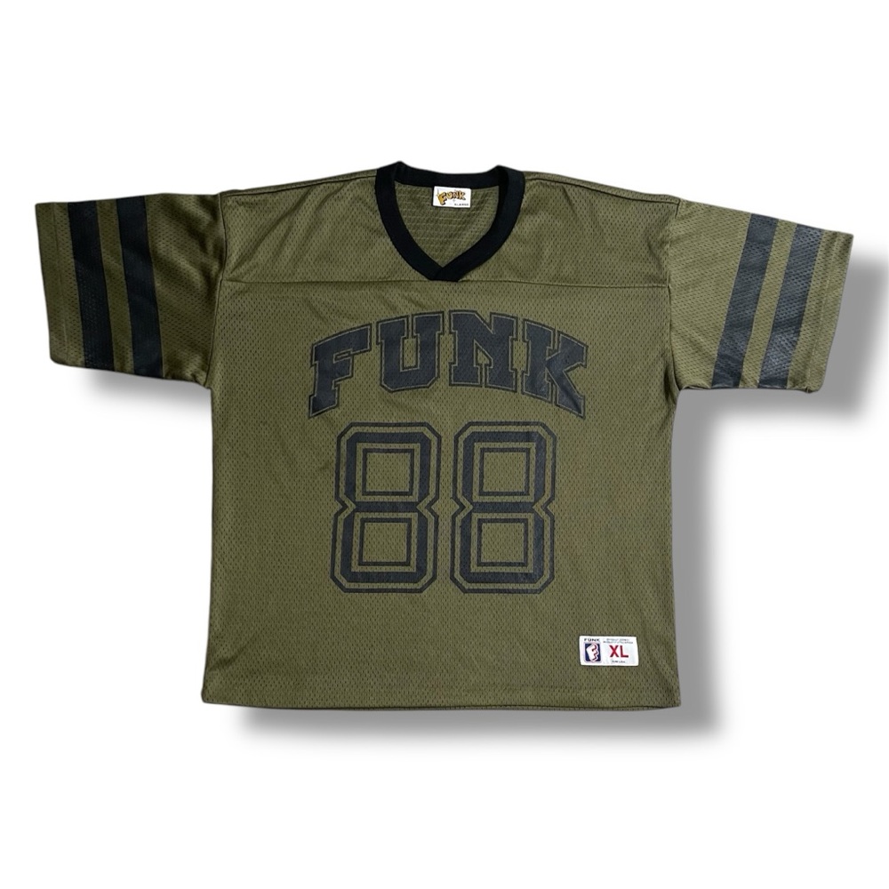 Little Africa 88 Varsity Jersey FUNK T Shirt Mens Size XL Green/Black Skate Rave